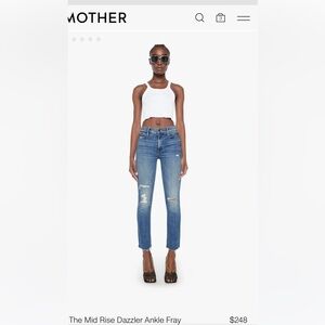 Mother mid rise dazzler weekend warrior